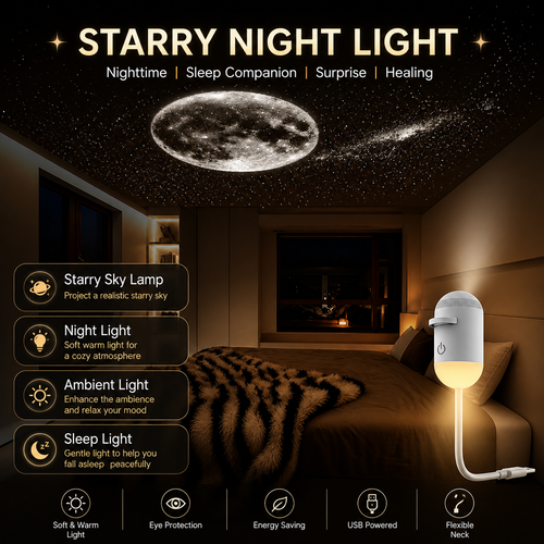 Teron™ Galaxy Night Light Projector
